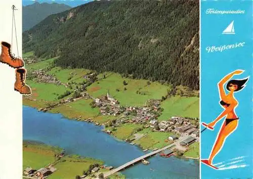 AK / Ansichtskarte  Techendorf_Weissensee_Kaernten_AT mit Gatschach und Oberdorf Fliegeraufnahme