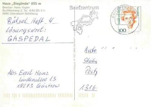 AK / Ansichtskarte  Schoellang_Oberstdorf Haus Sieglinde