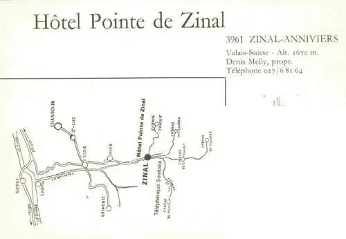 AK / Ansichtskarte  Zinal_VS Hotel de la Pointe de Zinal 