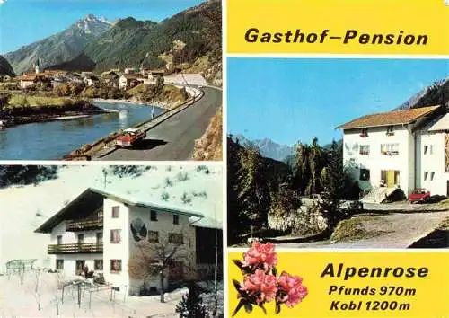 AK / Ansichtskarte  Pfunds_Tirol_AT Gasthof Pension Alpenrose Panorama