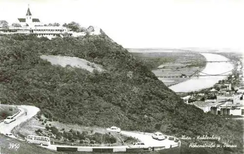 AK / Ansichtskarte  Wien_AT Kahlenberg Hoehenstrasse mit Donaupartie