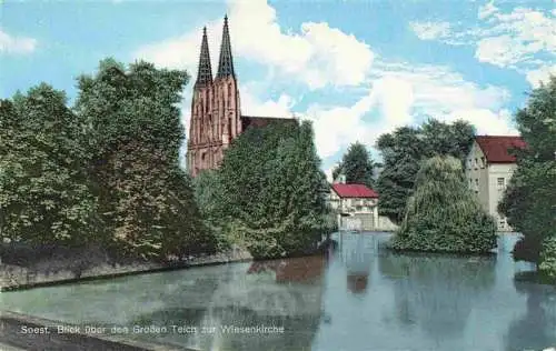 AK / Ansichtskarte  Soest_DE_NRW Grosser Teich mit Wiesenkirche