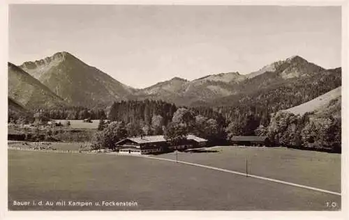 AK / Ansichtskarte  BAD_WIEssEE_Tegernsee Bauer in der Au mit Kampen und Fockenstein