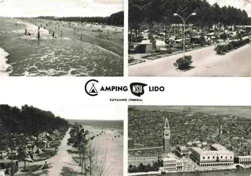 AK / Ansichtskarte  Cavallino_Lido_Venezia_IT Camping NSU Lido Strand Promenade Fliegeraufnahme