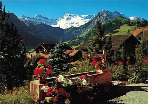 AK / Ansichtskarte  Adelboden_BE Brunnentrog Blick gegen Steghorn Wildstrubel Fitzer Berner Alpen