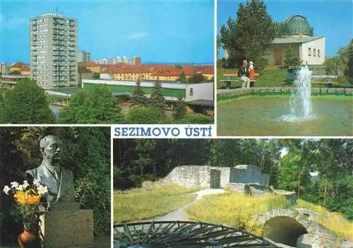 AK / Ansichtskarte 73995885 Sezimovo_Usti_Alttabor_CZ Panorama Hvezdarna Busta presidenta dr E Benese Kozi Hradek