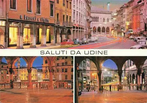 AK / Ansichtskarte 73995932 Udine_IT Via Mercato Vecchio con la Loggia del Lionello