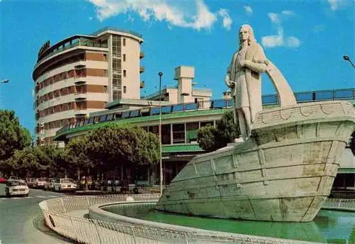 AK / Ansichtskarte  Abano_Terme_Veneto_IT Monumento a Cristoforo Colombo e Hotel Ambassador