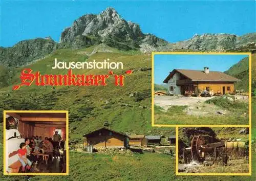 AK / Ansichtskarte  Tuxertal_AT Jausenstation Stoankaser'n Junsberg Kalkwand Gaststube Wasserrad