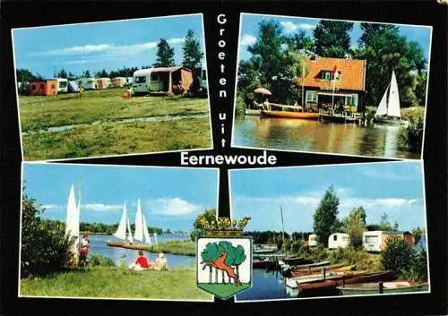 AK / Ansichtskarte 73995974 Eernewoude_Friesland_NL Campingplatz Segeln Restaurant