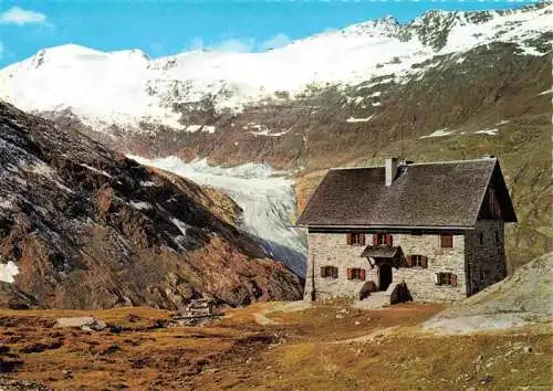 AK / Ansichtskarte  Karlsruherhuette_2450m_oetztal_Tirol_AT mit Gurgler Gletscher und Schafkogel