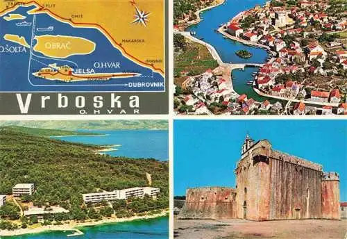 AK / Ansichtskarte  Vrboska_Vrboske_Croatia Fliegeraufnahmen Festung