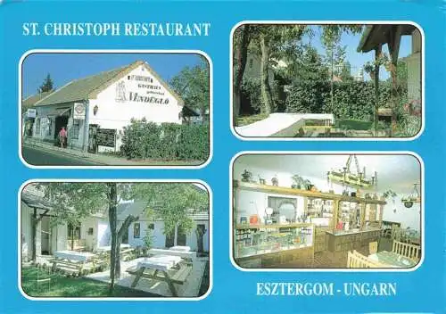 AK / Ansichtskarte 73996076 Esztergom_Esztergombol_HU St Christoph Restaurant Terrasse Gastraum