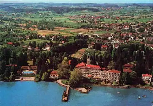 AK / Ansichtskarte  LINDAU__Bodensee Hotel Bad Schachen Fliegeraufnahme