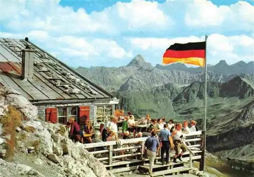 AK / Ansichtskarte  OBERSTDORF Nebelhorn Gipfelhuette mit Hochvogel