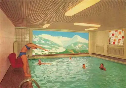 AK / Ansichtskarte  Langenwang_Fischen_Allgaeu Hotel Pension Sonnenbichl Hallenbad