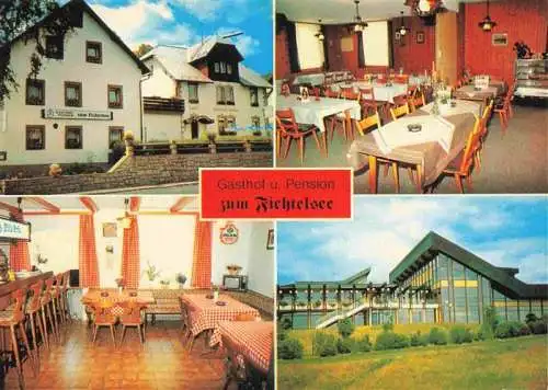 AK / Ansichtskarte  Fichtelberg_Fichtelgebirge_Bayreuth Gasthof zum Fichtelsee Gastraeume Ozonhallenbad