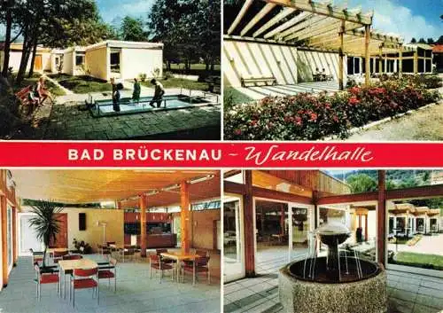 AK / Ansichtskarte  Bad_Brueckenau_Bayern Kuranlagen Wandelhalle Gastraum Wassertreten Trinkbrunnen