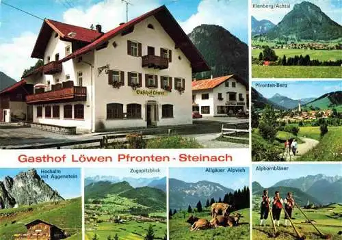 AK / Ansichtskarte  Steinach_Pfronten Gasthof Loewen Hochalm Aggenstein Zugspitzblick Alpvieh Alphornblaeser Pfronten Berg Kienberg Achtal