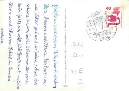 AK / Ansichtskarte  Zueschen__Sauerland Kirche Minigolfplatz Wassertreten Waldpartie