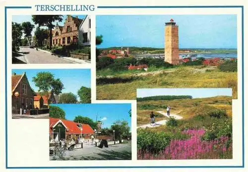 AK / Ansichtskarte 73996190 Terschelling_Friesland_NL Ortsmotive Leuchtturm Heidelandschaft