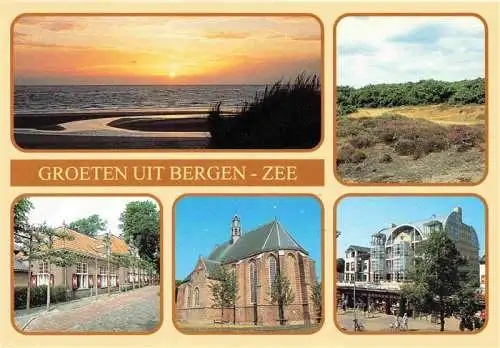 AK / Ansichtskarte  Bergen_aan_Zee_NL Strand Duenen Kirche Hotel