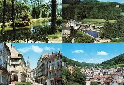 AK / Ansichtskarte  Plombieres-les-Bains_88_Vosges Place des Bains Romains Le Petit Moulin Vue generale Le Lac du Parc