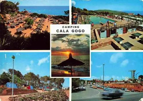 AK / Ansichtskarte 73996222 Costa_Brava_Espana Camping Cala Gogo Teilansichten Schwimmbad