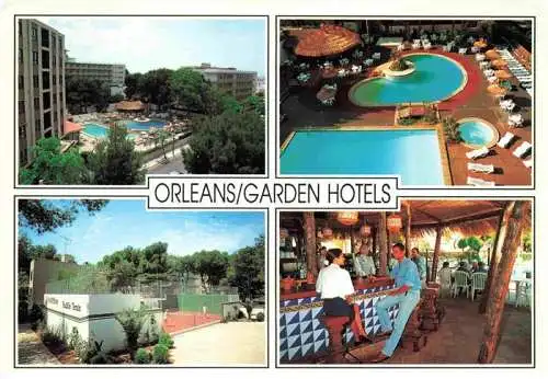 AK / Ansichtskarte 73996258 Can_Pastilla_Palma_de_Mallorca_ES Orleans Garden Hotels Pool Tennisplatz Bar