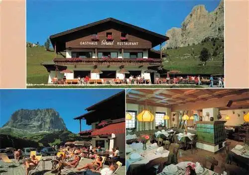 AK / Ansichtskarte 73996266 Groeden__St_Ulrich-Groeden_Suedtirol_IT Gasthaus Gerard Restaurant Terrasse Gastraum