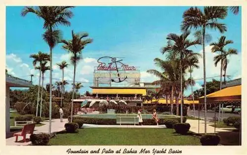 AK / Ansichtskarte 73996346 Fort_Lauderdale_Florida_USA Fountain and Patio at Bahia Mark Yacht Basin