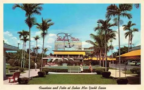 AK / Ansichtskarte  Fort_Lauderdale_Florida_USA Fountain and Patio at Bahia Mark Yacht Basin