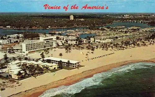 AK / Ansichtskarte 73996348 Fort_Lauderdale_Florida_USA Yankee Clipper Hotel Bahia Mar Yacht Marina Fliegeraufnahme
