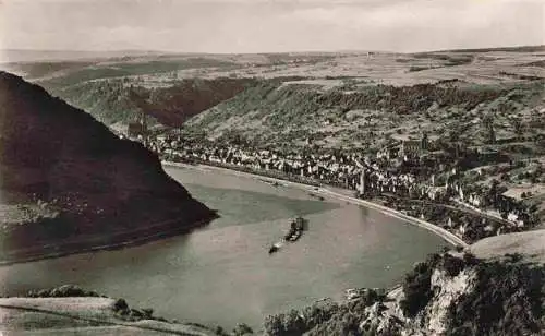 AK / Ansichtskarte  Oberwesel_Rhein Fliegeraufnahme Rheinpartie