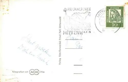 AK / Ansichtskarte  Groeblalm_1000m_Mittenwald_Bayern mit Woerner