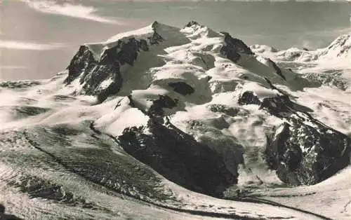 AK / Ansichtskarte  Zermatt_VS Gornergrat Monte Rosa Gornergletscher und Grenzgletscher Fliegeraufnahme