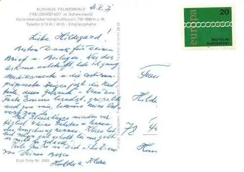 AK / Ansichtskarte  FREUDENSTADT Kurhaus Palmenwand Empfangshalle