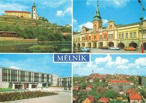 AK / Ansichtskarte 73996449 Melnik__CZ Zamek Radnice Zakladni devitileta skola Stred mesta