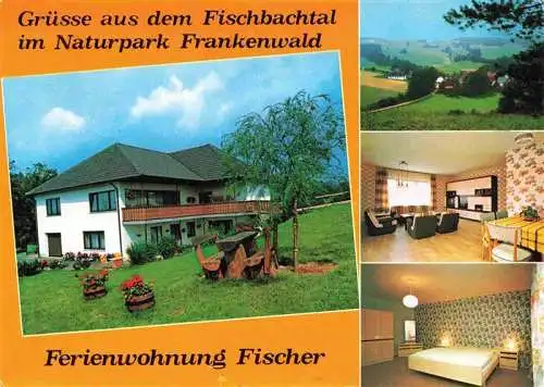 AK / Ansichtskarte  Kronach_Oberfranken Gaestehaus Ferienwohnungen Fischer Landschaftspanorama Fischbachtal Naturpark Frankenwald