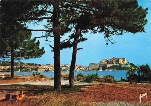 AK / Ansichtskarte  Calvi_2B_Haute-Corse La Citadelle vue de la Pinede bordant la Plage