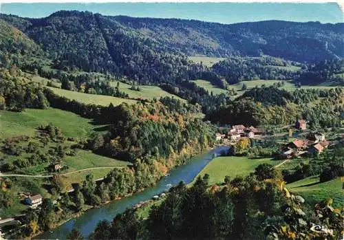 AK / Ansichtskarte  Goumois_Doubs Frontiere Franco Suisse Vallee du Doubs Vue aerienne