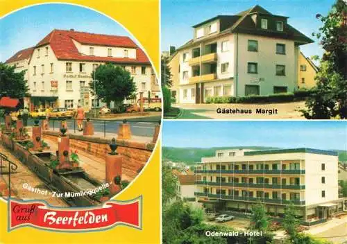 AK / Ansichtskarte  Beerfelden_Odenwald_Hessen Gasthof zur Muemlingquelle Gaestehaus Margit Odenwald-Hotel