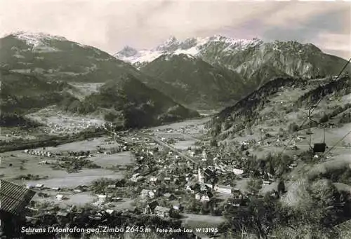 AK / Ansichtskarte 73996587 Schruns_Tschagguns_Vorarlberg_AT Fliegeraufnahme mit Zimba