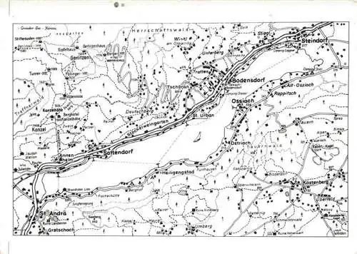 AK / Ansichtskarte  Ossiach_Ossiachersee_Kaernten_AT mit Sattendorf und Bodensdorf uebersichtskarte