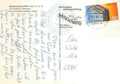 AK / Ansichtskarte  Schwarzenberghuette Panorama