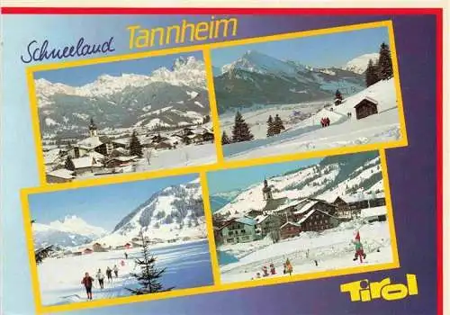 AK / Ansichtskarte  Tannheim_1097m_Tirol_AT Winterpanorama Langlauf Ortspartie