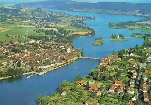 AK / Ansichtskarte  Stein_Rhein_Stein_am_Rhein_SH mit Untersee Fliegeraufnahme