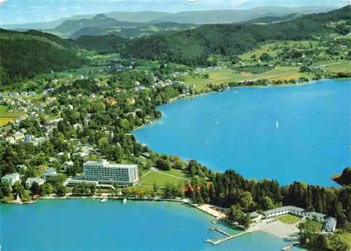 AK / Ansichtskarte  Poertschach_Woerthersee_Kaernten_AT Parkhotel und Strandbad Fliegeraufnahme