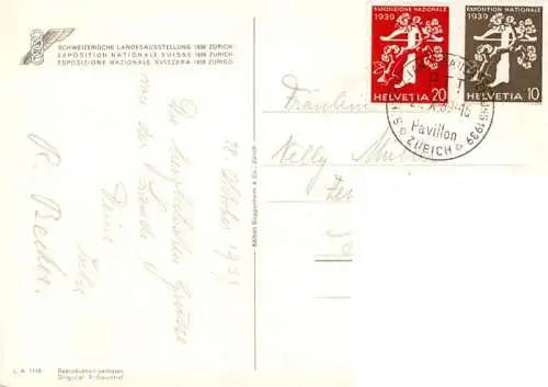 AK / Ansichtskarte  Landesausstellung_Zuerich_1939 Trachten Schweiz