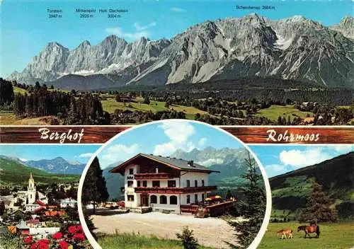 AK / Ansichtskarte  Schladminger-Tauern_Dachstein_Steiermark_AT Gasthof Pension Berghof Panorama Kirche